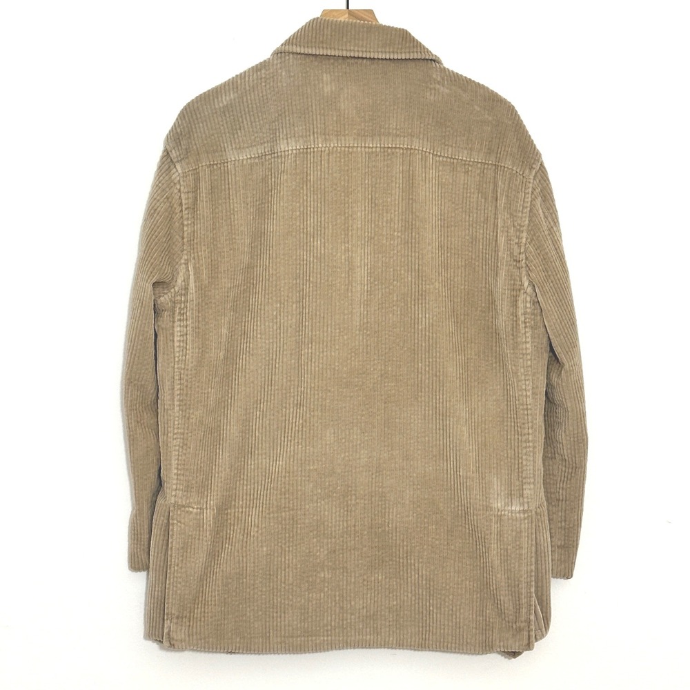 VTG J Crew Women Jacket S Tan Wide Wale Corduroy Barn Chore Coat Western Utility - Picture 4 of 10